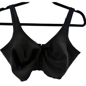 Cacique Lane Bryant Bra 40DDD Lightly Lined No Wire Black Cotton Full Coverage